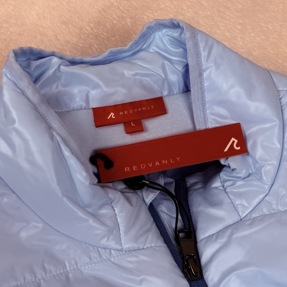 Redvanly Men's Bolton Puffer Full Zip Vest Breeze Blue Size Large New $275.00 - Picture 4 of 11